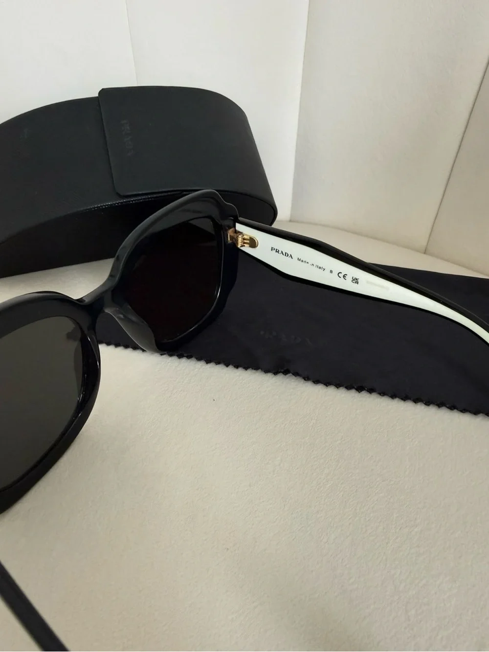 Prada Two-Tone Black and White Women's Sunglasses